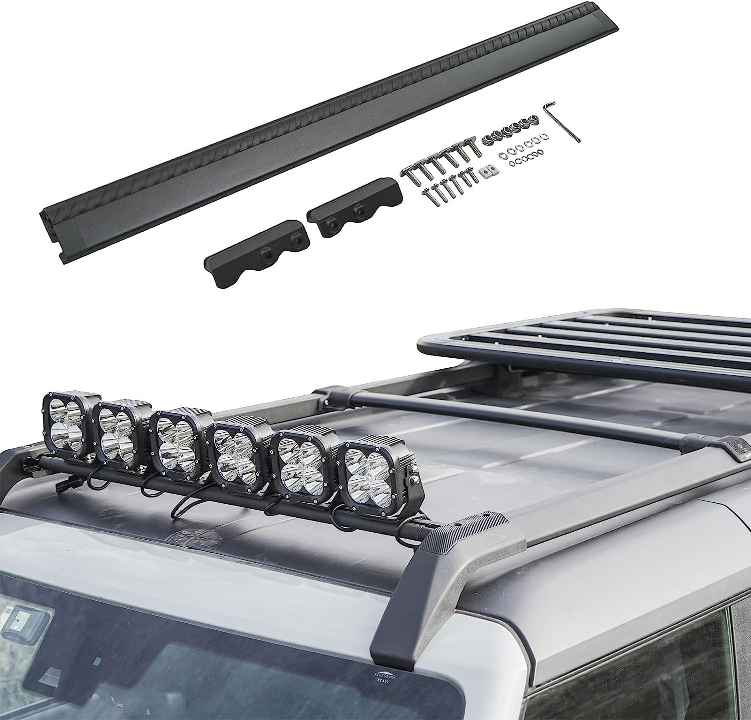 Roof Rack Cross Bar Light Bar Mounting Bracket Fit for 2021-2024 Ford Bronco