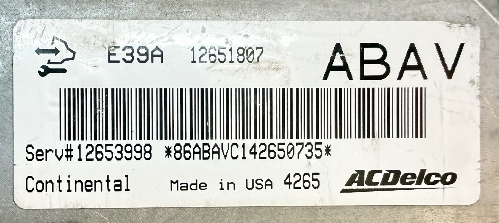 2013-19 GMC/Chevy/Buick/ ECM Engine Computer Module ECU PCM 12651807 ABAV