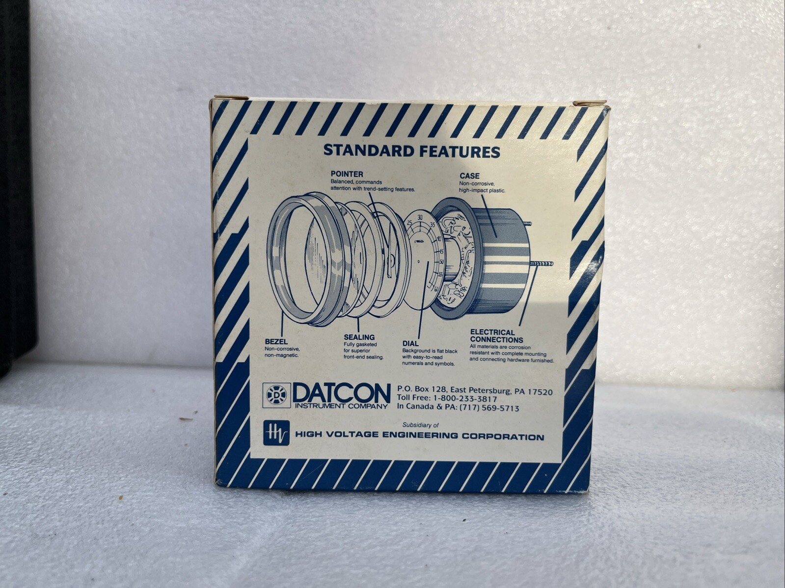 Datcon Hour Meter elapsed time 1/10 Hr meter gauge 771, Part# 56554-20 NOS