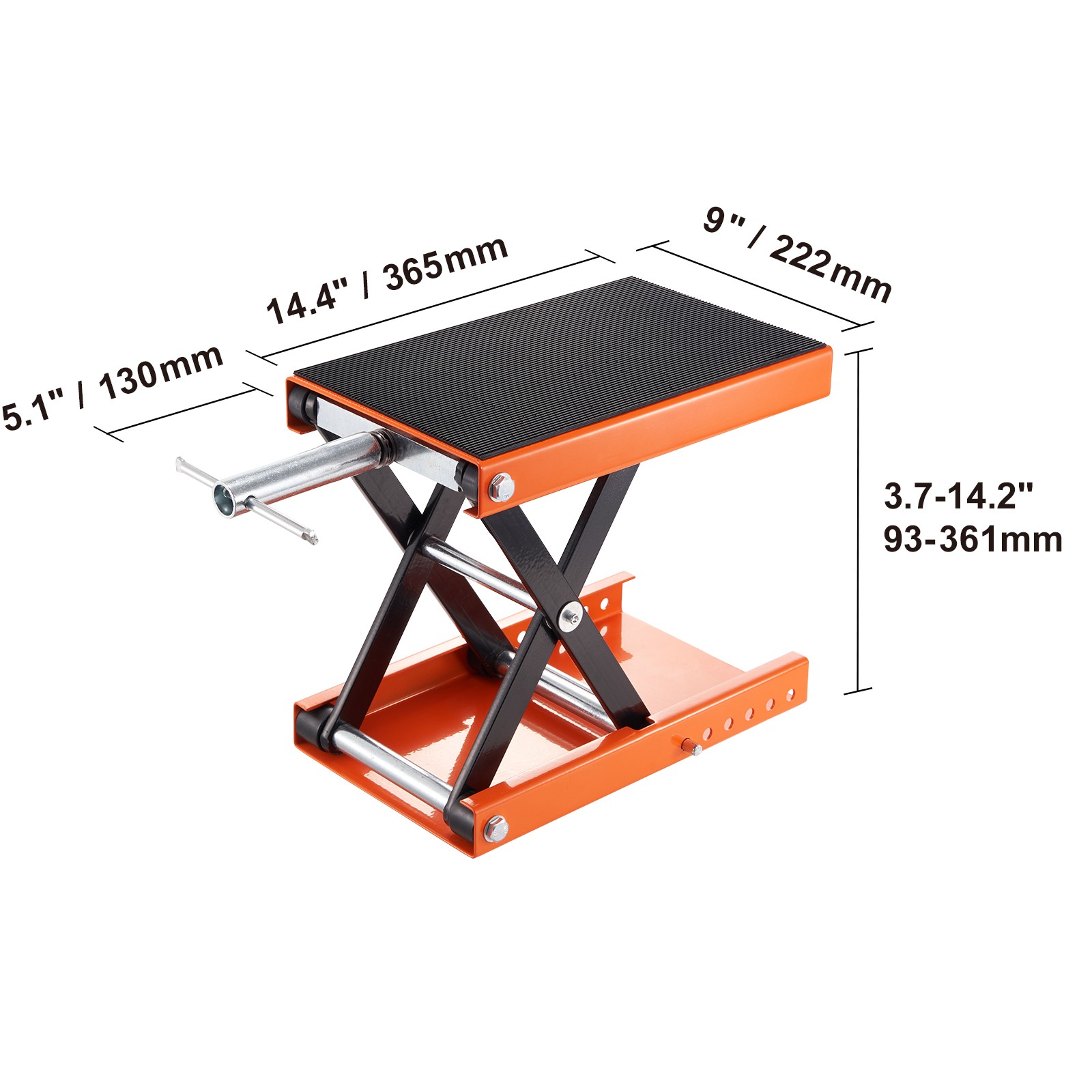 VEVOR Motorcycle Scissor Jack Lift 1100 lbs Wide Deck Hoist Stand for ATVs Bike