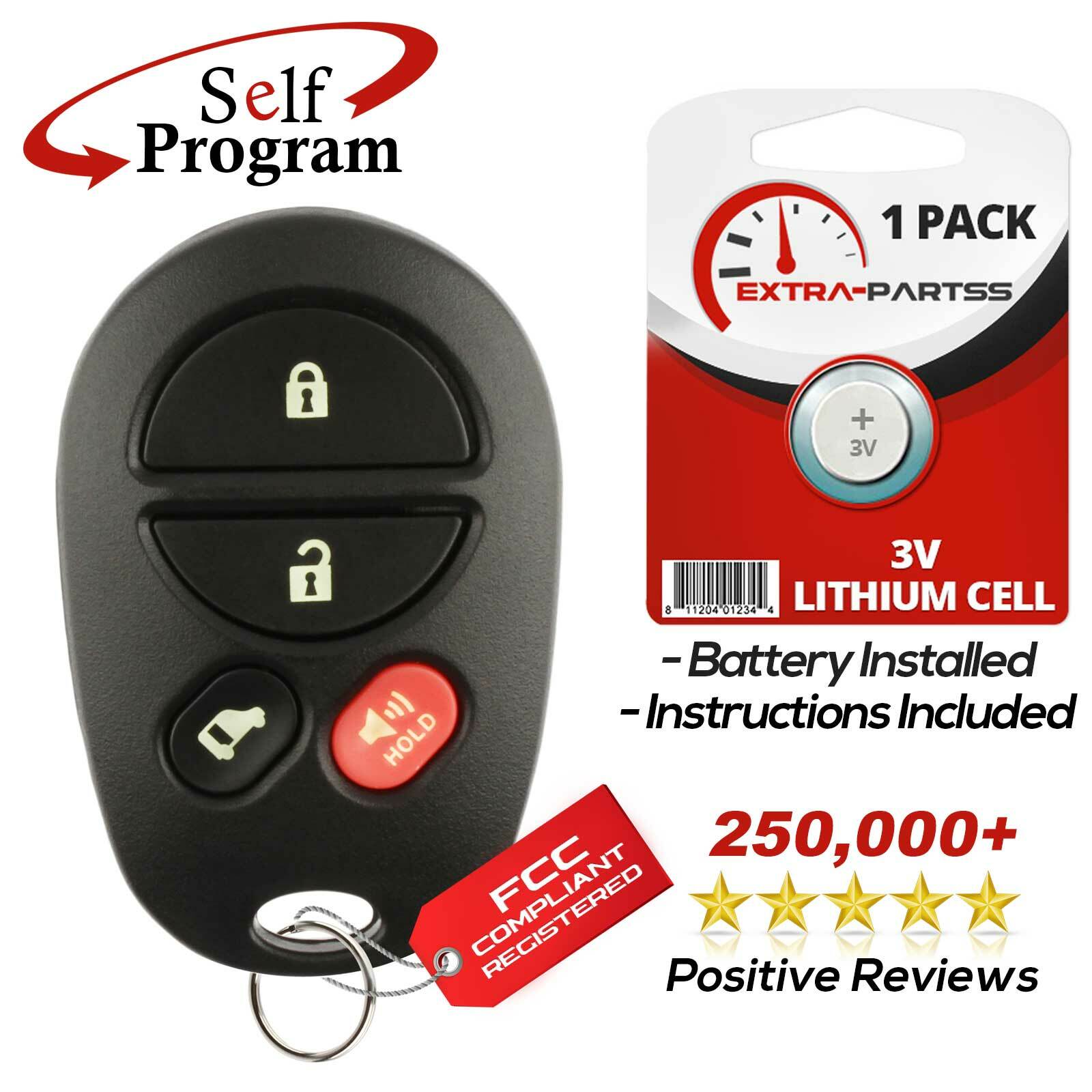For 2004 2005 2006 2007 2008 Toyota Sienna Remote Keyless Entry Car Key Fob