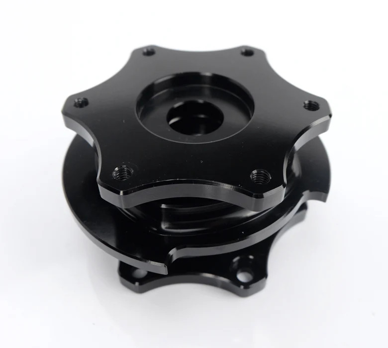 NRG SFI Approved D Shape Quick Release Shiny Black Body & Ring SRK-R200BK-BK