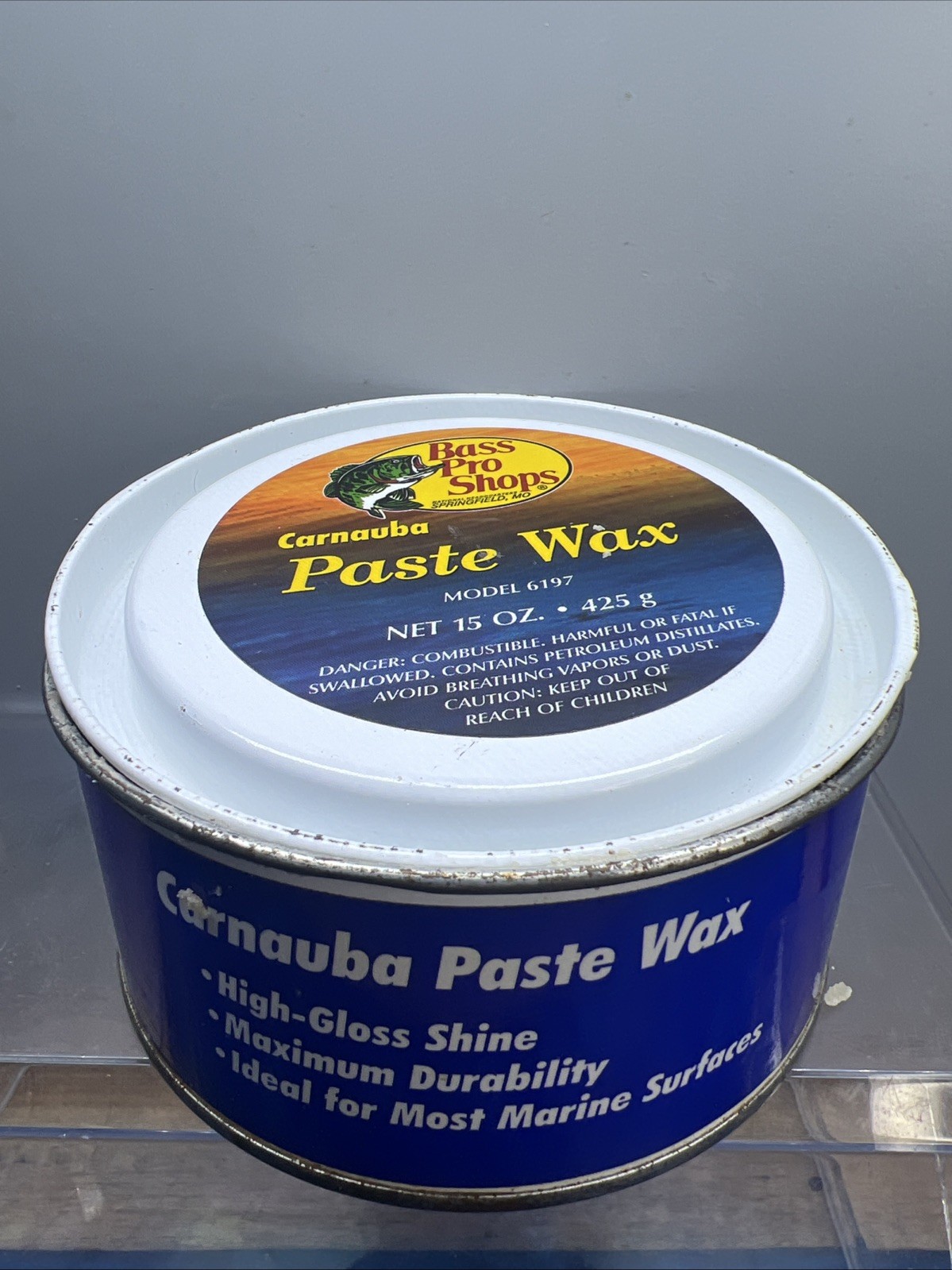 Vintage Bass Pro Shop Carnauba Paste Wax NOS Model 6197