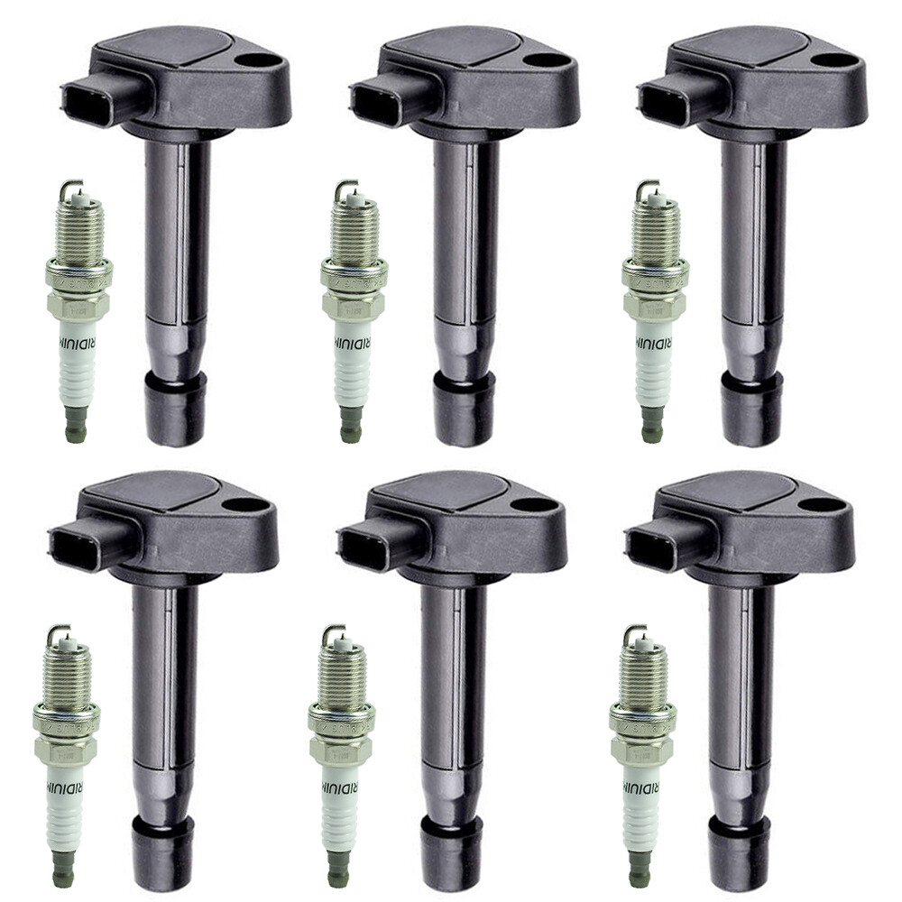 6X Ignition Coils + 6X Spark Plugs Set for 1999-2007 Honda Odyssey 3.5L UF242 US