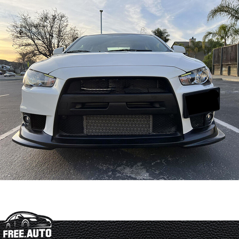 Fits 08-15 Mitsubishi Lancer Evolution X Front Bumper Lip Spoiler VR Style – PU