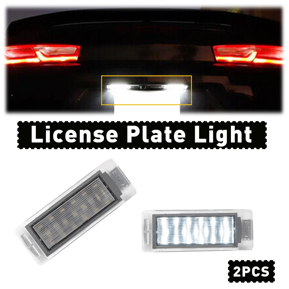 2PC LED License Plate Light Assembly For Chevy Corvette Cadillac Buick GMC 12-20