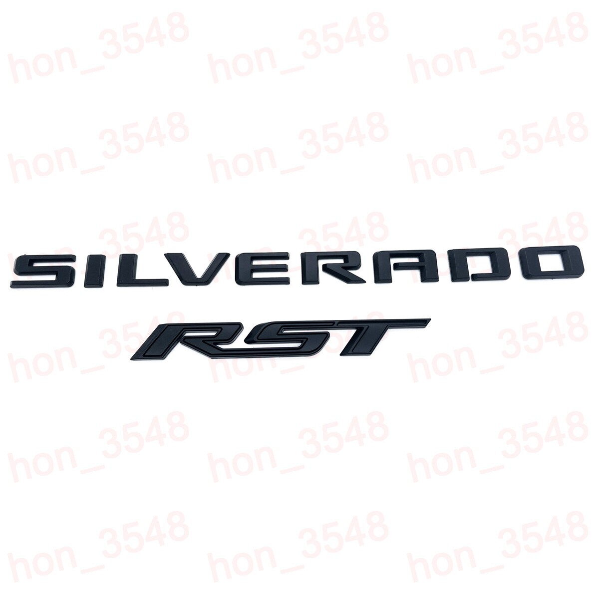 Fits 2019-2024 Silverado Rear TailgateEmblem matte Black RST Letter Badge