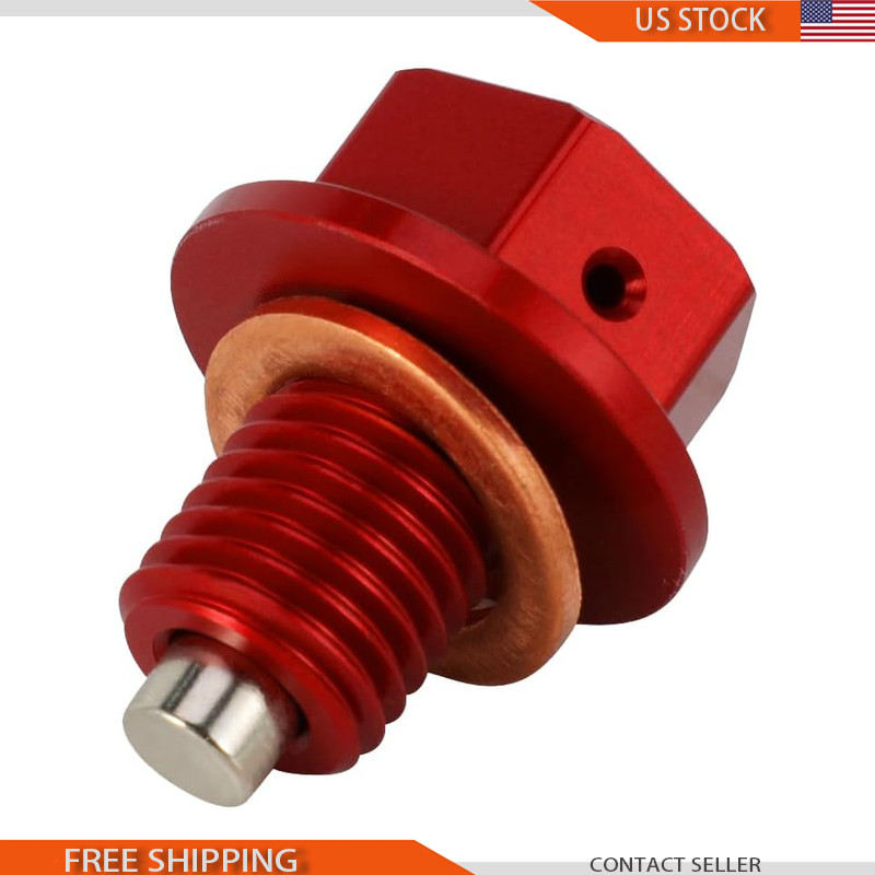 Motorcycle Magnetic Oil Drain Plug Bolt M12x1.5 CNC Screw CRF125F 14-23 GROM 13-