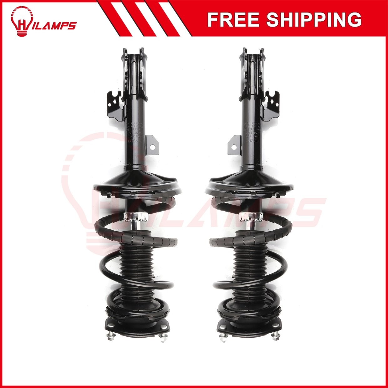 Pair Complete Struts & Spring Front For 2004-2007 Toyota Highlander 4-Door FWD