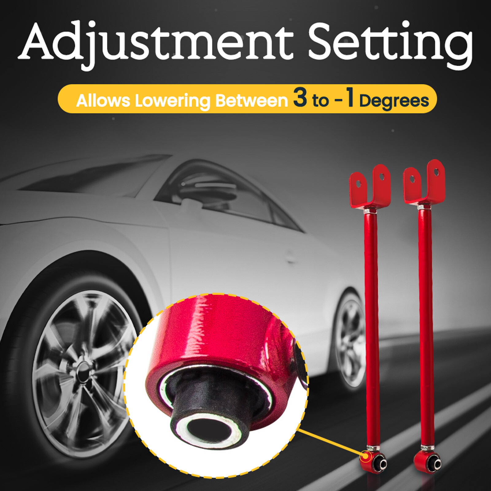 2pcs Rear Lower Adjustable Control Camber Kit Arm For BMW 3-Series E36 E46 92-05