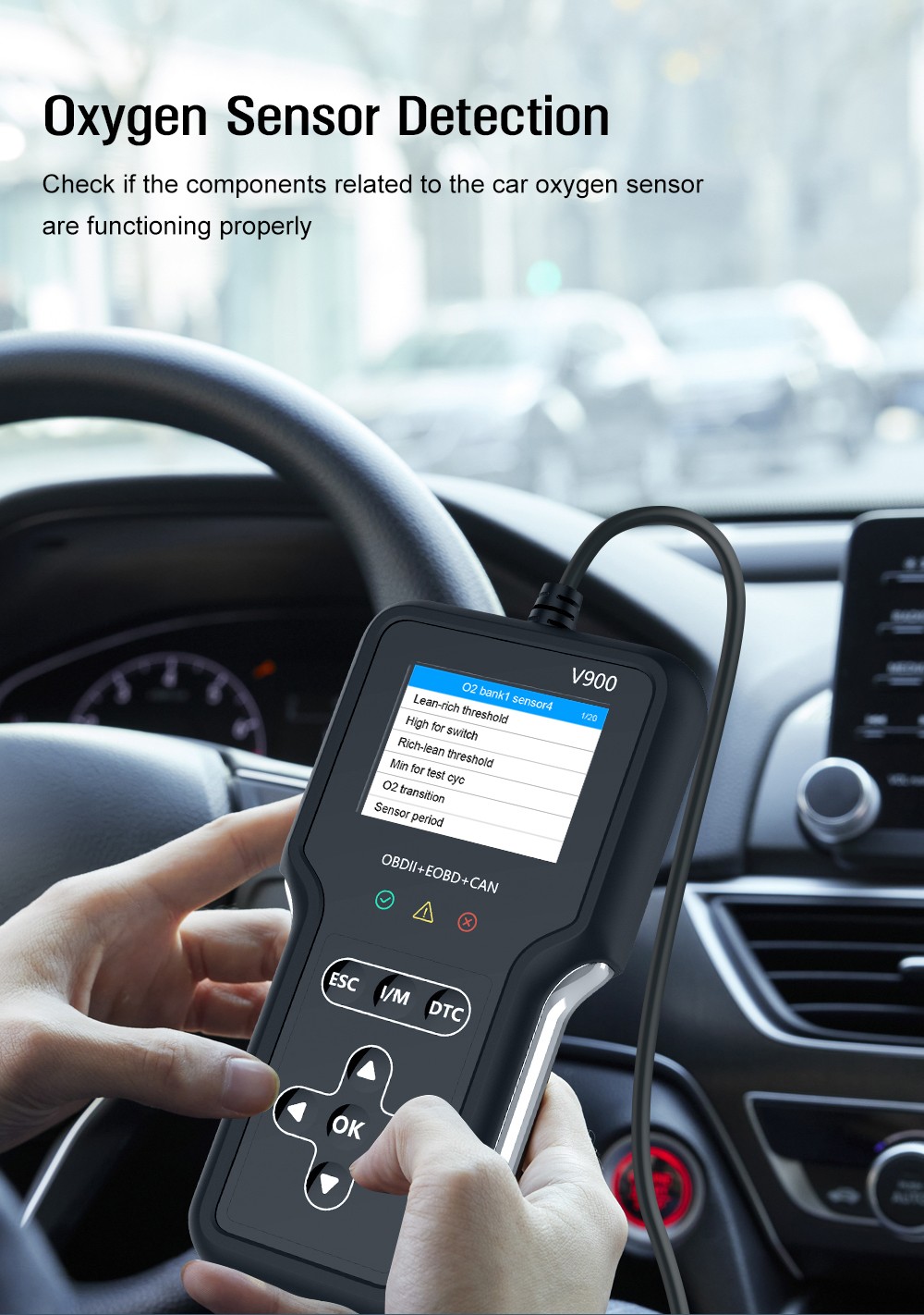 OBD2 Scanner Engine & Transmission Diagnostic Tool Code Reader 600+ Data Stream