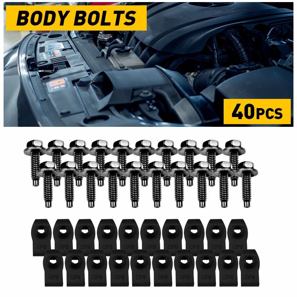 For Ford Truck Bolts & Body U-nut Clips- 5/16-18 x 1-3/16″ Long- 40pcs – #374F