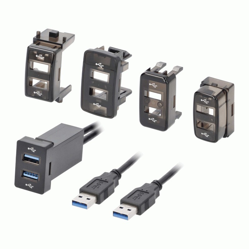 INSTALL BAY IBR138 / USBDKIT / UNIV. DUAL USB KIT W/TOYOTA, HONDA,NISSAN & MITSU