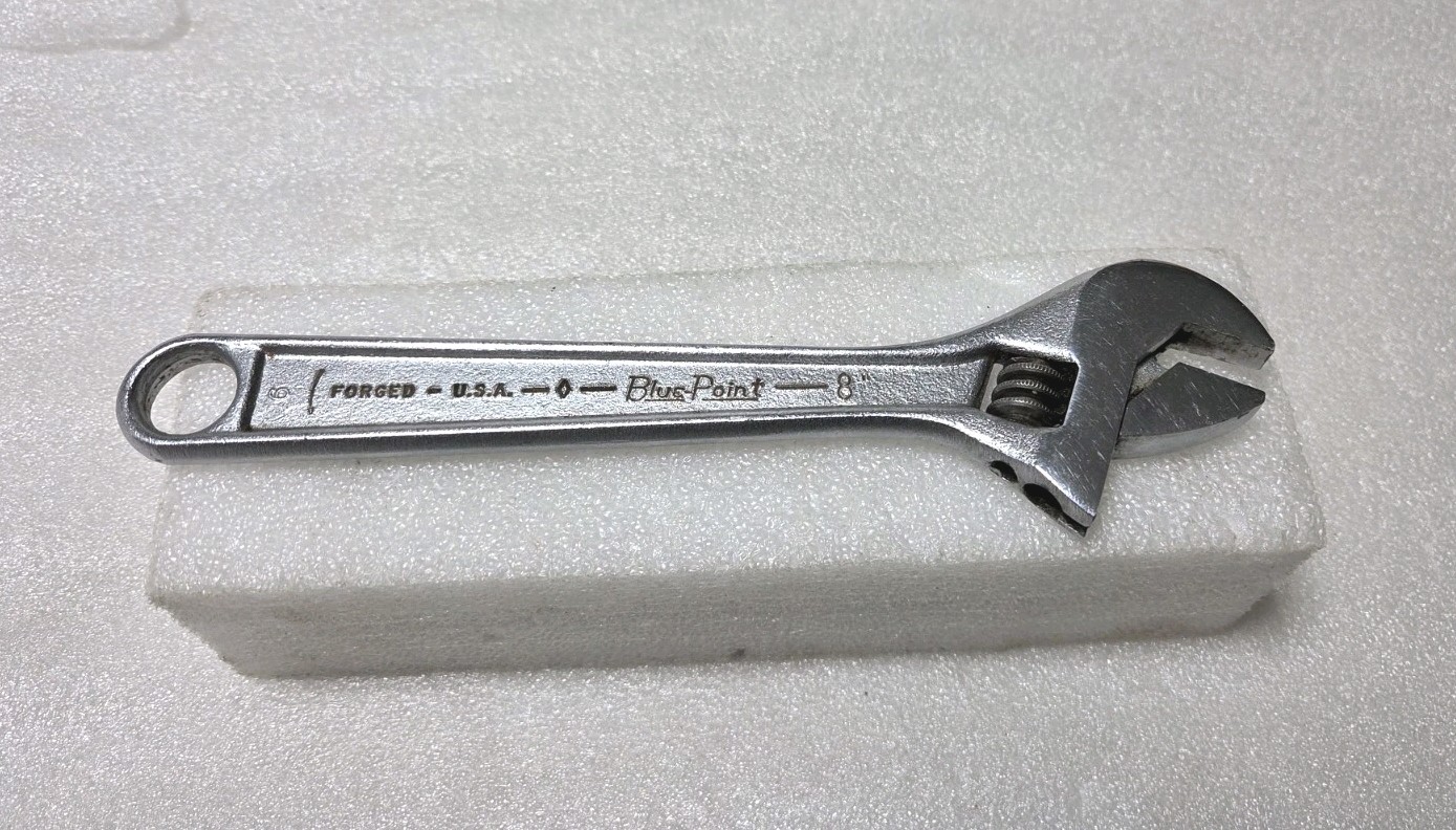 Blue-Point 8″ Adjustable Wrench, Crescent Wrench 8″, Forged USA