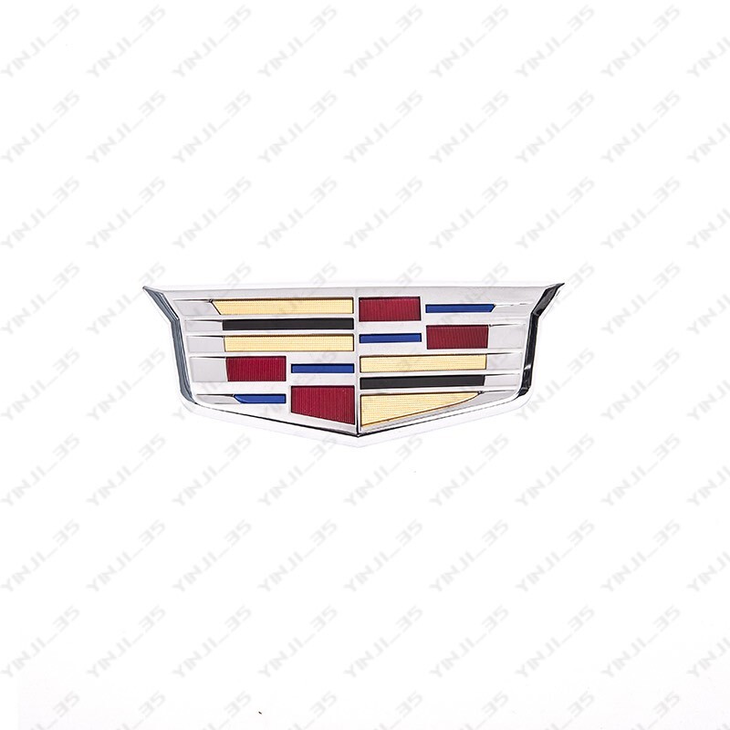 2PCS Silver Color Cadillac Logo Car Front&Rear Badge Emblem for XTS CT6 XT5 ATS