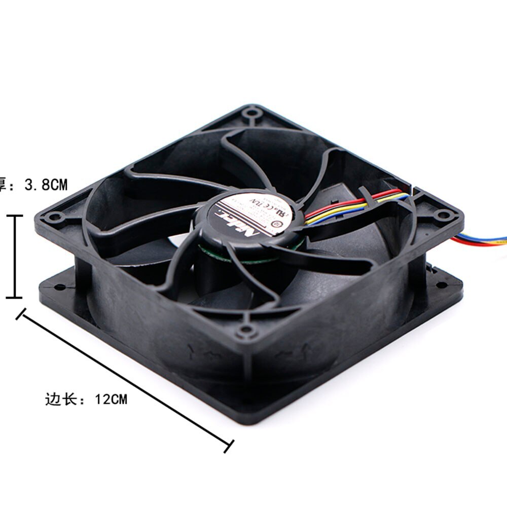 For Nidec V12E12BS2B5-07 120X120X38MM 12cm 12V 3.0A Server Violence cooling Fan