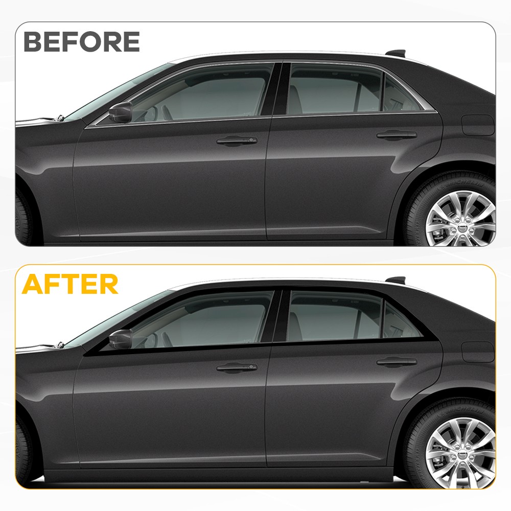 For Chrysler 300 2011-2023 Accessories Glossy Black Delete Blackout Window Trim