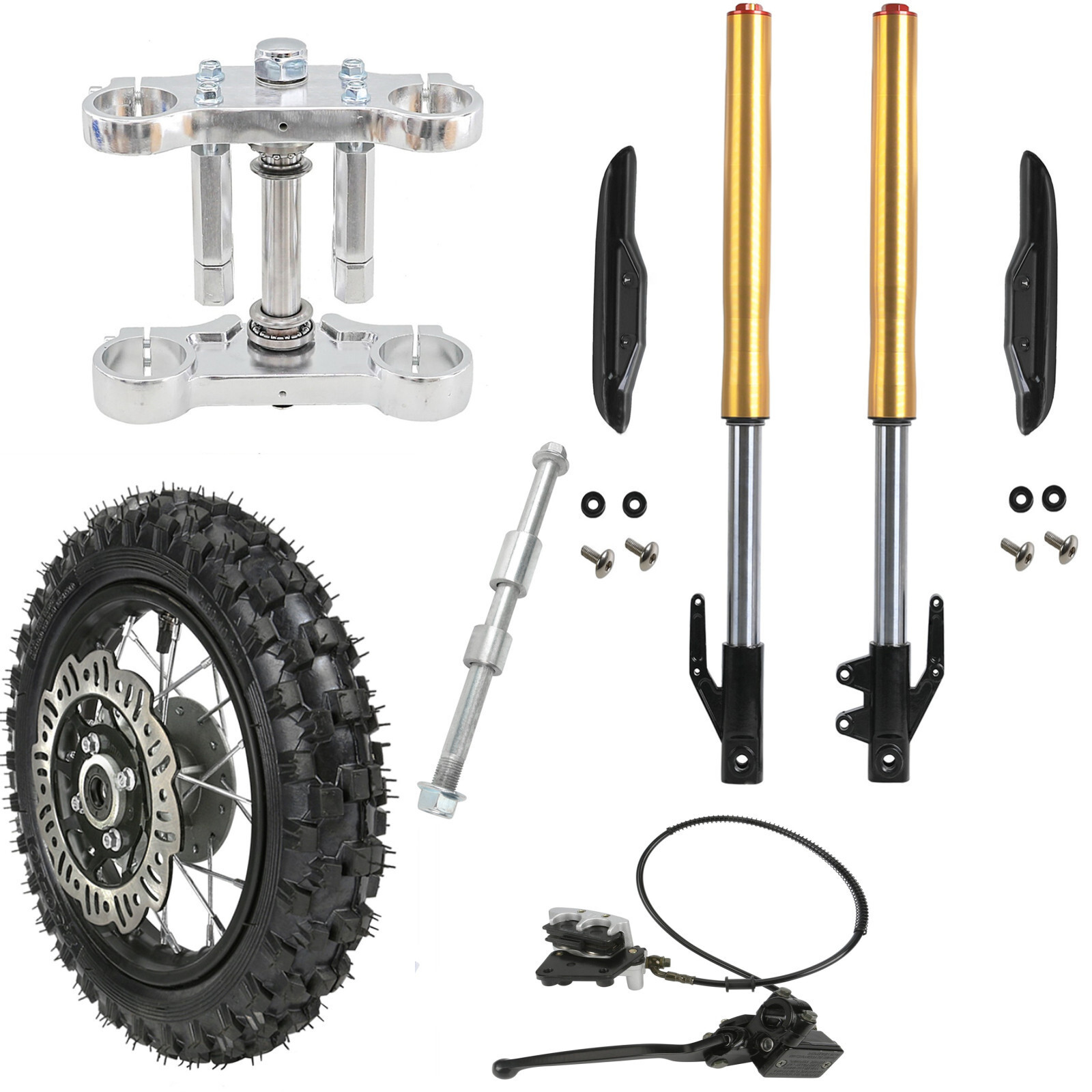 630mm Front Forks 45/48mm Triple + 2.50-10 Wheel Mini Pit Bike Razor CRF 50cc