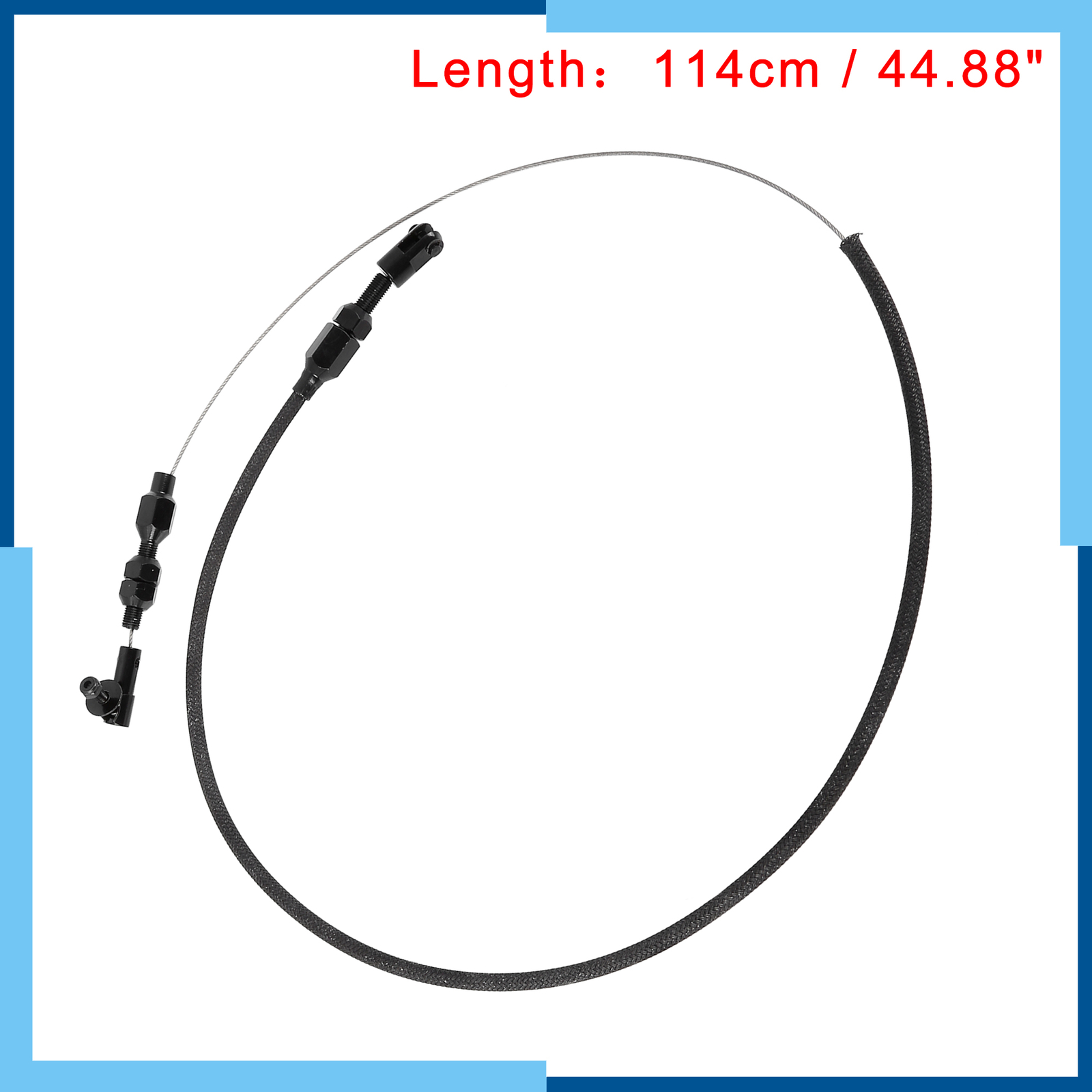 Universal Pack (1) 24″ Throttle Cable Braided Stainless Steel Rod for Vehicle