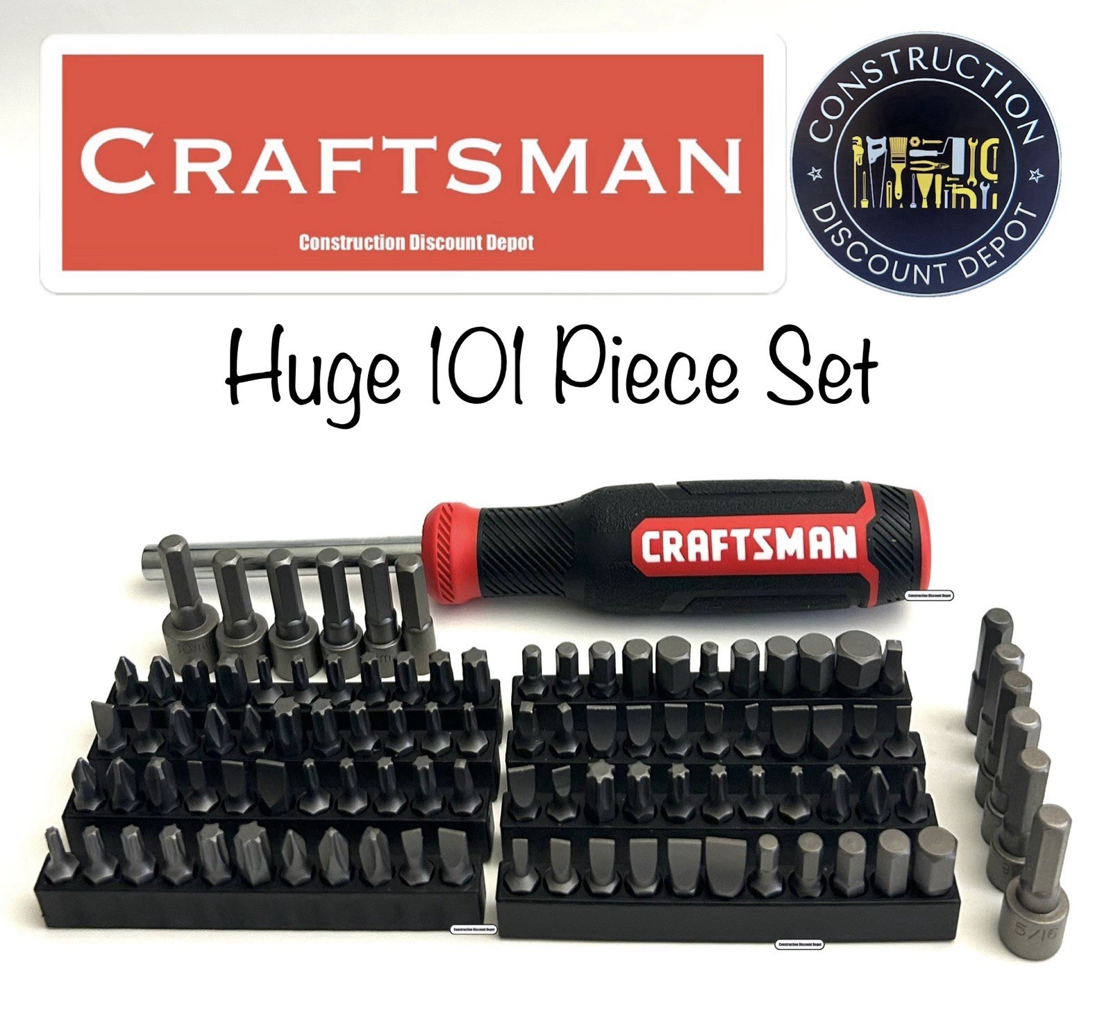 Craftsman 101 Piece Magnetic Female Spinner Handle Screwdriver Nut Driver Set