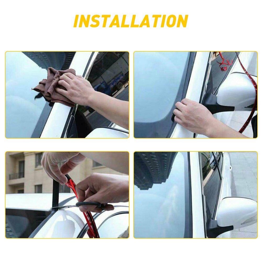Car Sunroof Windshield Edge Weather Seal Rubber Trim Molding Cover Sealing Strip