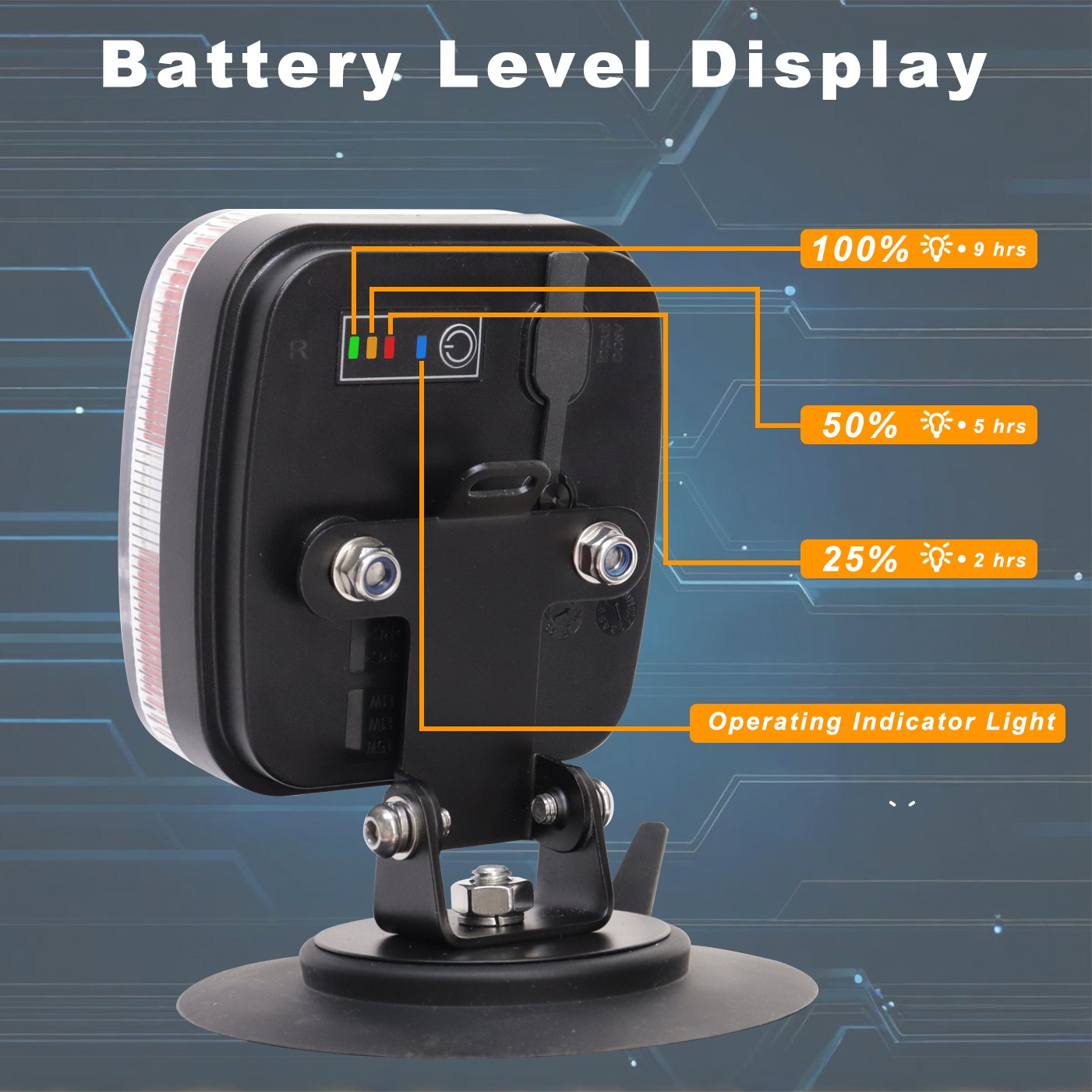 Rechargeable Magnetic Trailer Lights IP67 Waterproof DIY Fit Trucks RVs Trailers