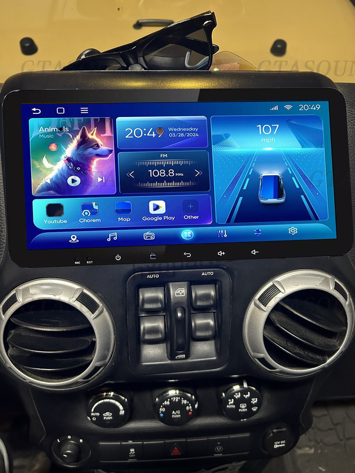 CarPlay For 2007-2018 Jeep Wrangler Apple Android 14.0 Car Stereo Radio GPS