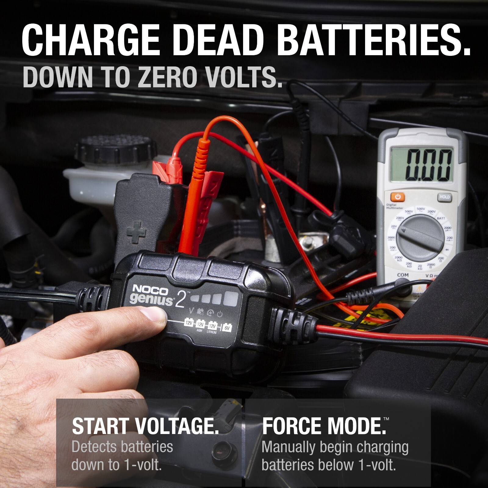 NOCO GENIUS2 6V/12V 2A Smart Battery Charger, Trickle Charger and Maintainer