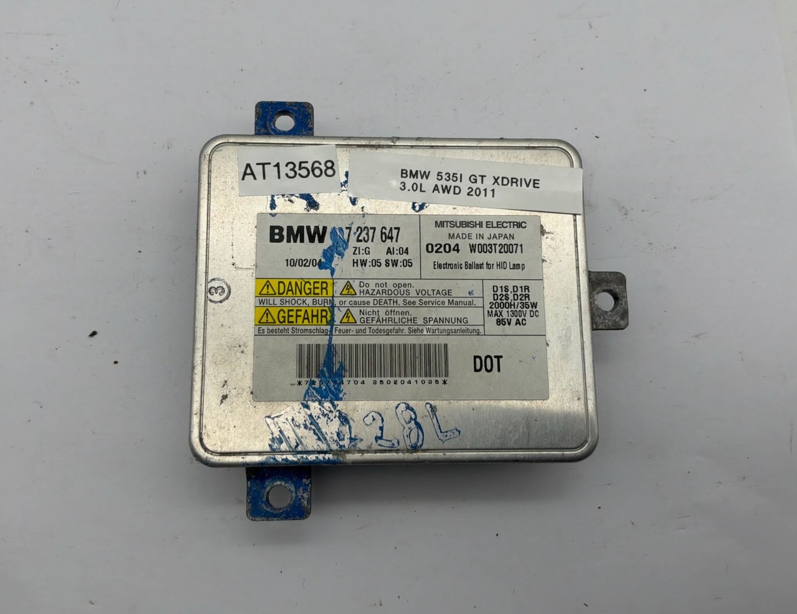 OEM 11-16 BMW 535i 528i 550i 335i GT Headlight HID Xenon Ballast Control Unit