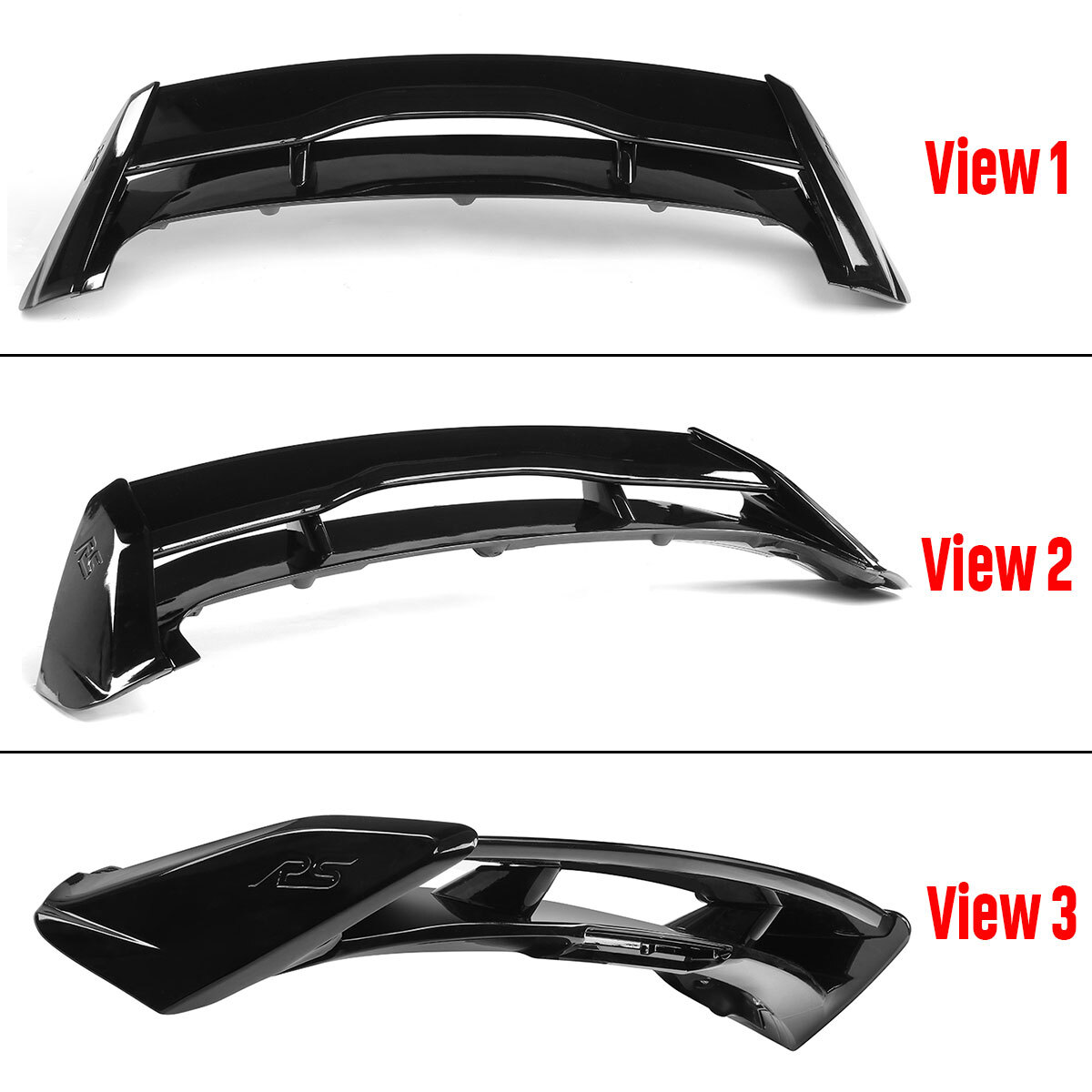 Fits 12-18 Ford Focus Hatchback RS Style Rear Roof Top Spoiler Wing Glossy Black