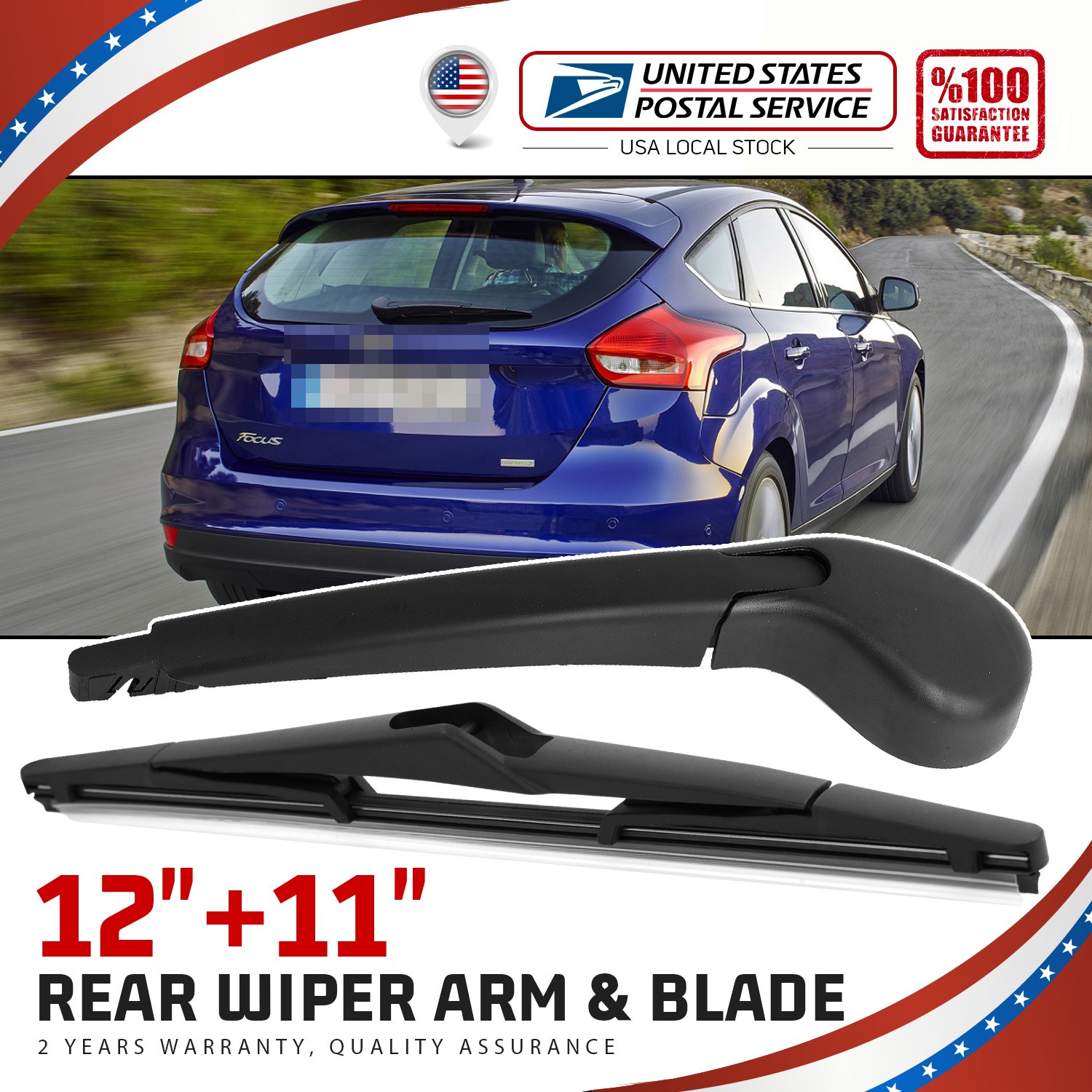 FIT FOR Ford Focus 2012-2018 CARS Rear Wiper Arm With Blade Smooth CV6Z-17526-C