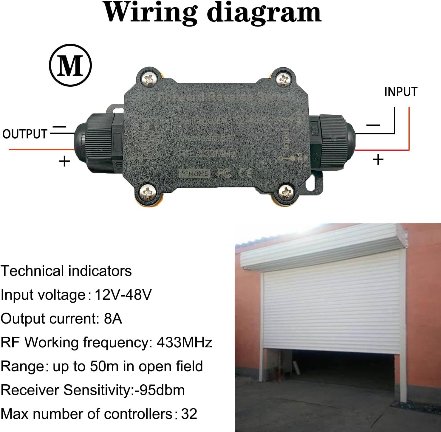 DC12V Forward and Reverse Remote Control DC12V-48V reverse switch