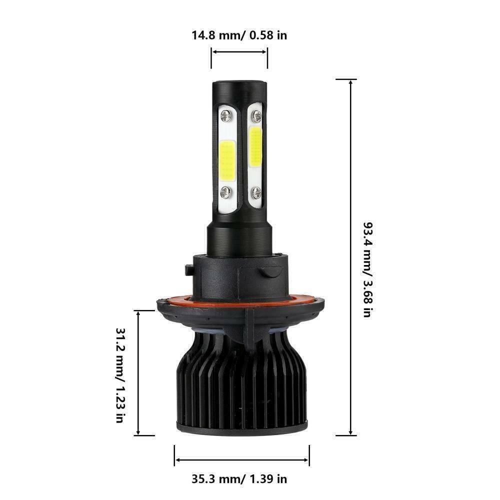 For 2X H13 9008 LED Headlight Bulbs 20000 Lumen Super Bright 6000K White