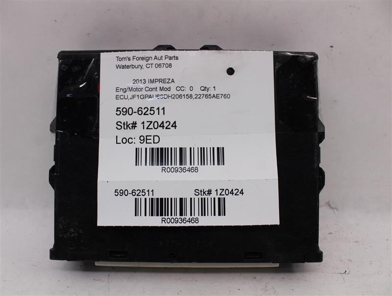 Used Engine Control Module (ECM) fits: 2013 Subaru Impreza Electronic Control Mo