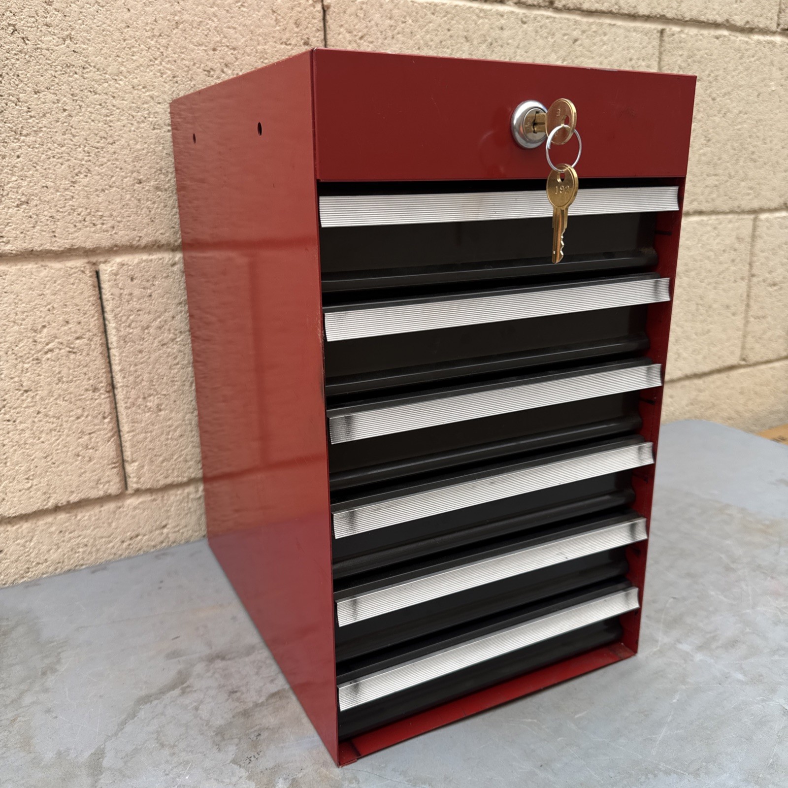 Craftsman USA Red 6 Drawer 15x12x9 Tool Caddy Side Hanging Tool Box Chest 65203
