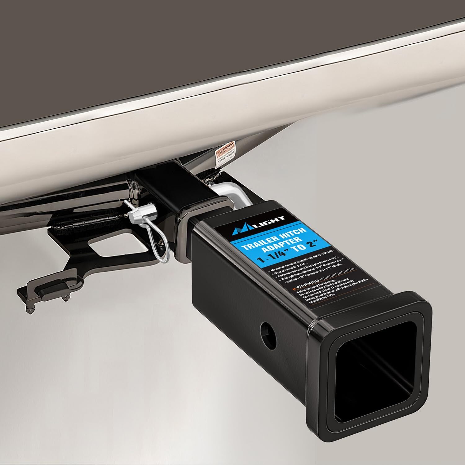 Nilight Trailer Dual Hitch Extender for 2 Inch Receiver with 2 Inch 6 Inch Rise