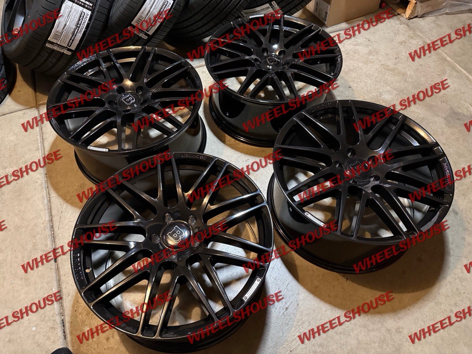 22×10 BRABUS WHEELS GLOSS BLACK RIMS 5×130 G WAGON G500 G550 G55 G63 FULL SET