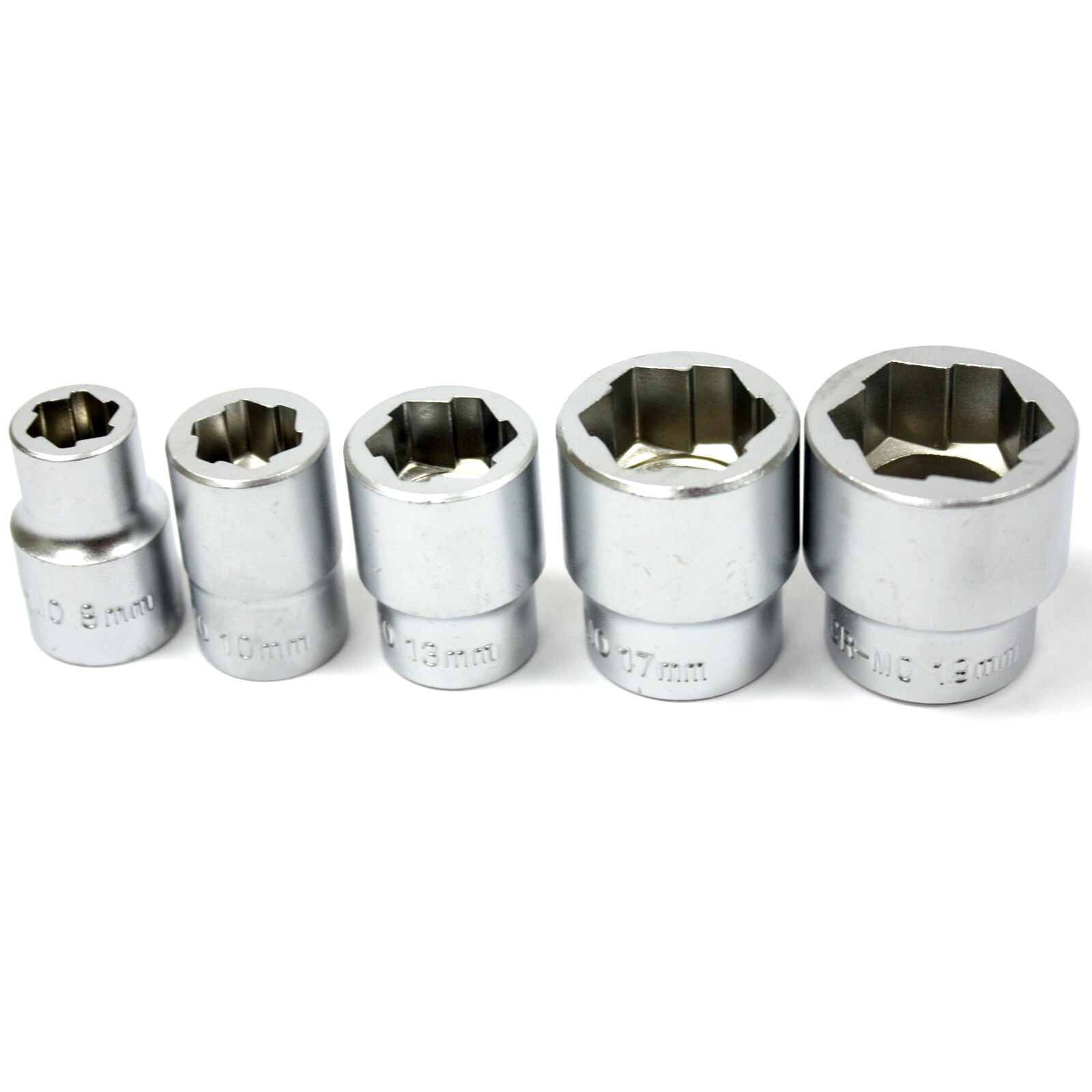 5pcs 3/8″ Dr. Impact Bolt Extractor Stud NutTwist Socket Set 8 10 13 17 19mm