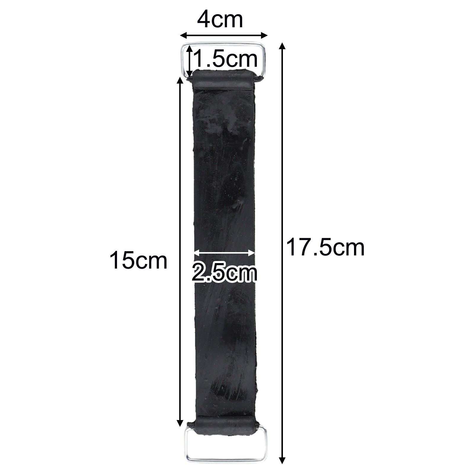 Adjustable 5Pcs Rubber Battery Straps for Motorcycles with Metal Buckles
