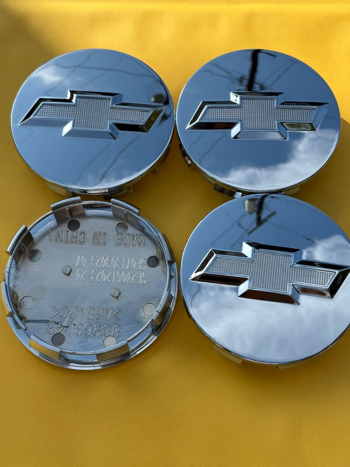 4 X Chevrolet Full Chrome Center Caps 83MM, Satisfaction Guaranteed!