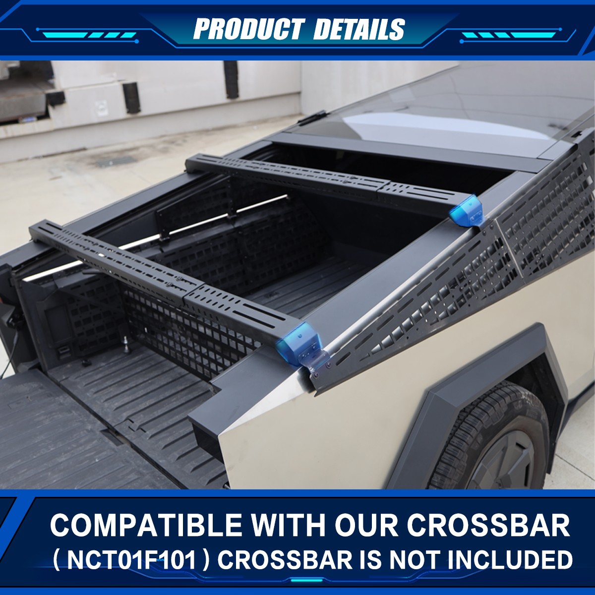 2 Pcs For 2024-2026 Tesla Cybertruck Molle Panel Metal Molle Panel Accessories