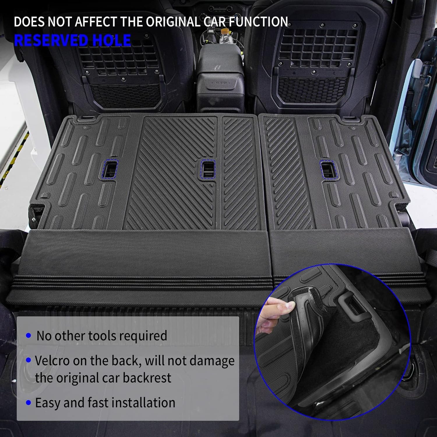 Rongtaod Cargo Mat Compatible with 2021-2024 2025 Trunk Mat+Backrest Mats