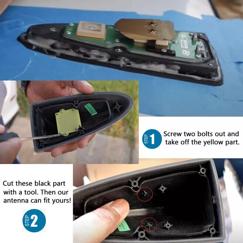 For Kia Optima 2013-2016 2015 Black Fin Antenna Cover Signal Radio AM /FM Aerial