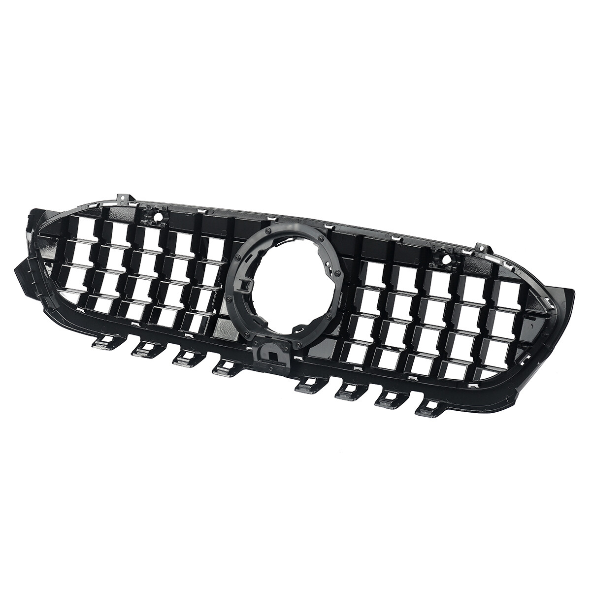 Gloss Black Front Grille W/Mirror Star For Benz A-Class W177 A200 A220 2019-2022
