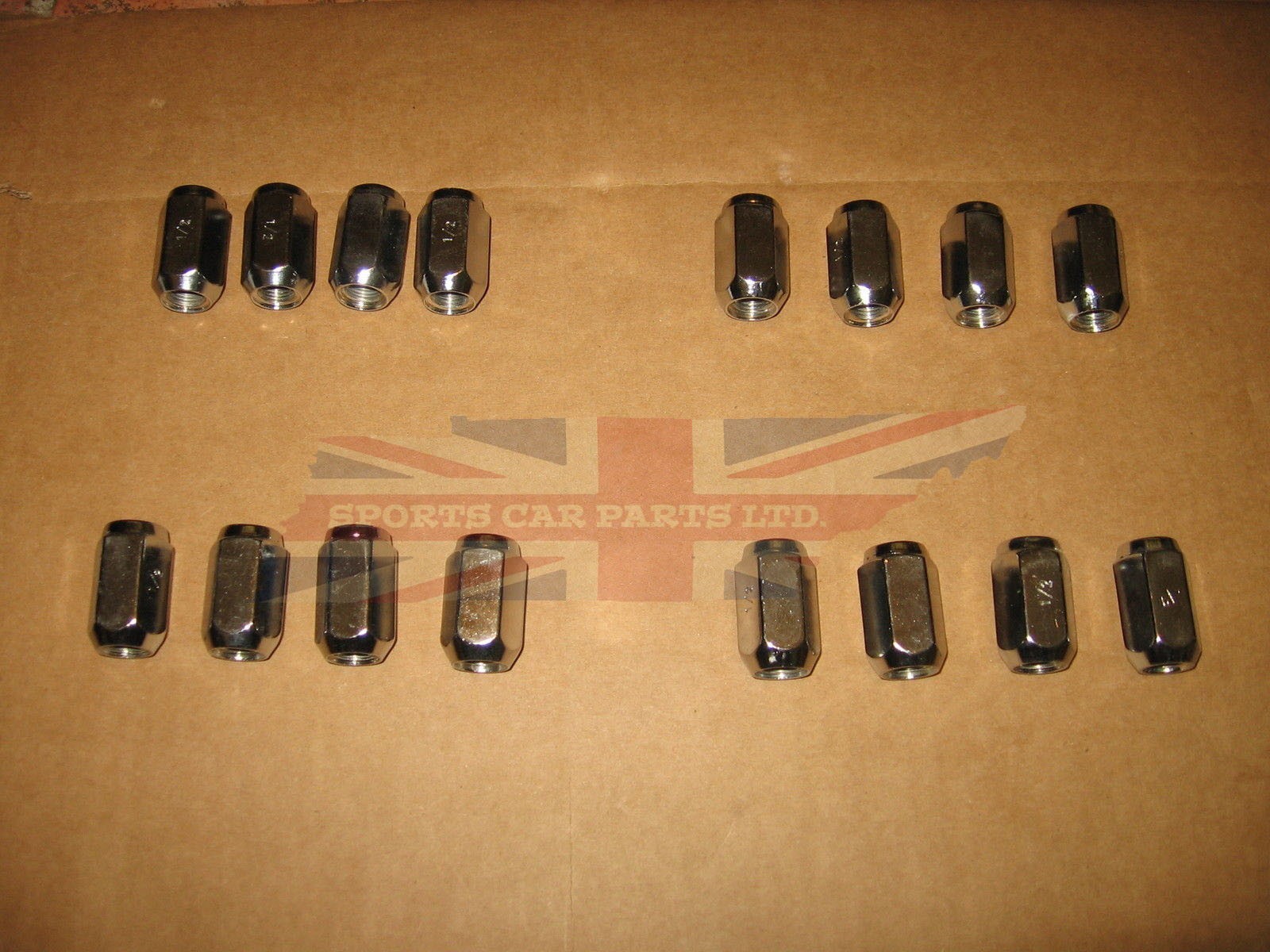 Set of 16 New Wheel Nut Lug Nuts for 1970-1980 MGB With Rostyle Wheels