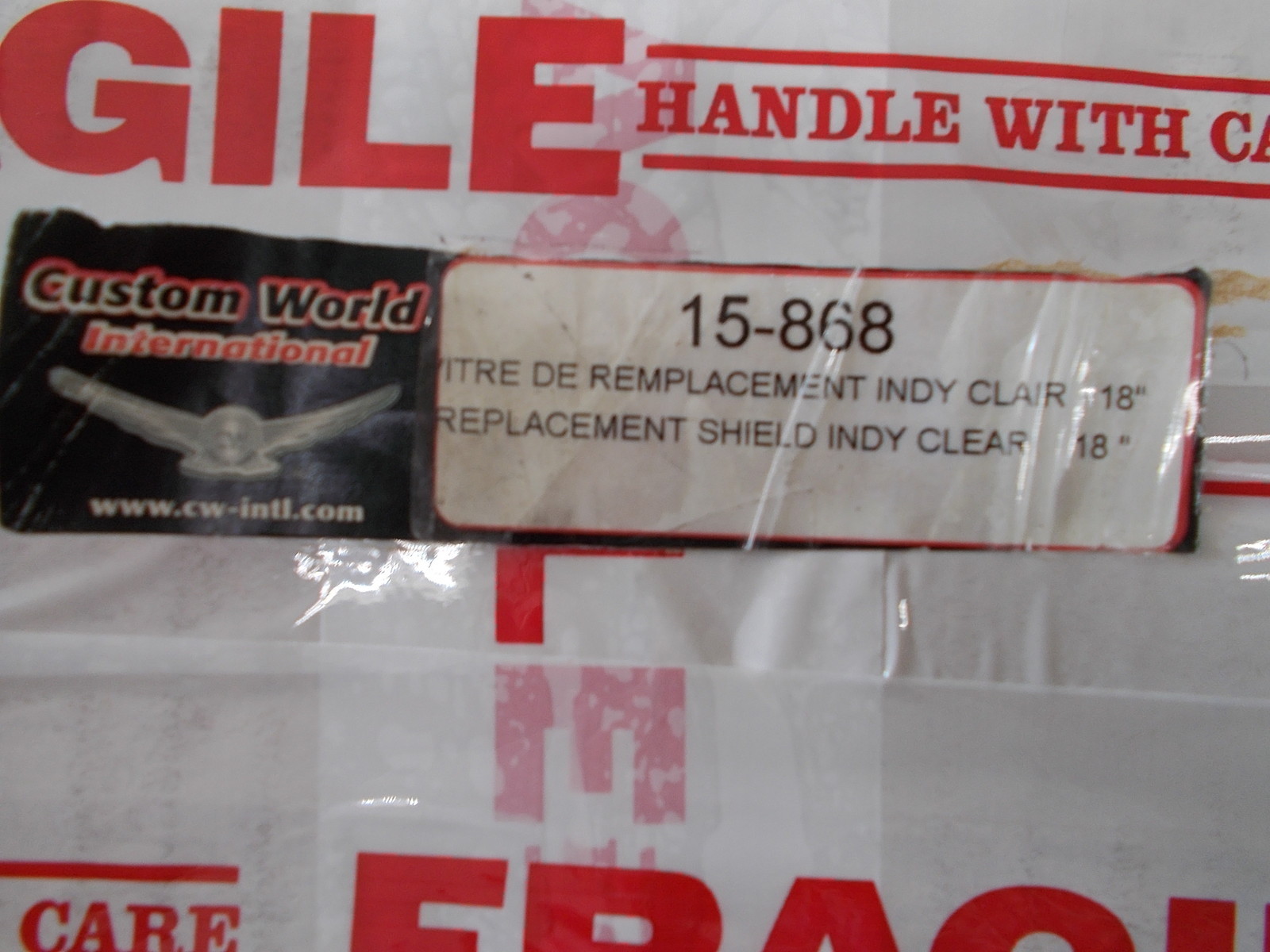 NOS Custom World International Replacement Screen Clear 18″ 15-868