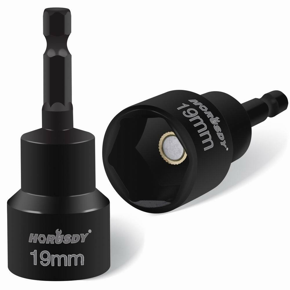 HORUSDY 2pc Leveling Scissor RV Jacks Socket Drill Adapter 1/4 Hex Shank Driver