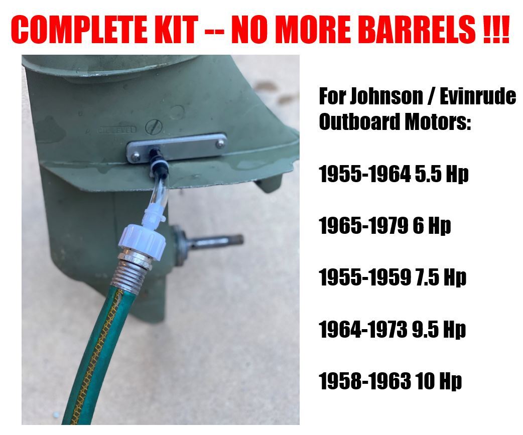 Complete Flush Kit for 5.5, 6, 7.5, 9.5, 10 Hp Johnson Evinrude Outboard Motors