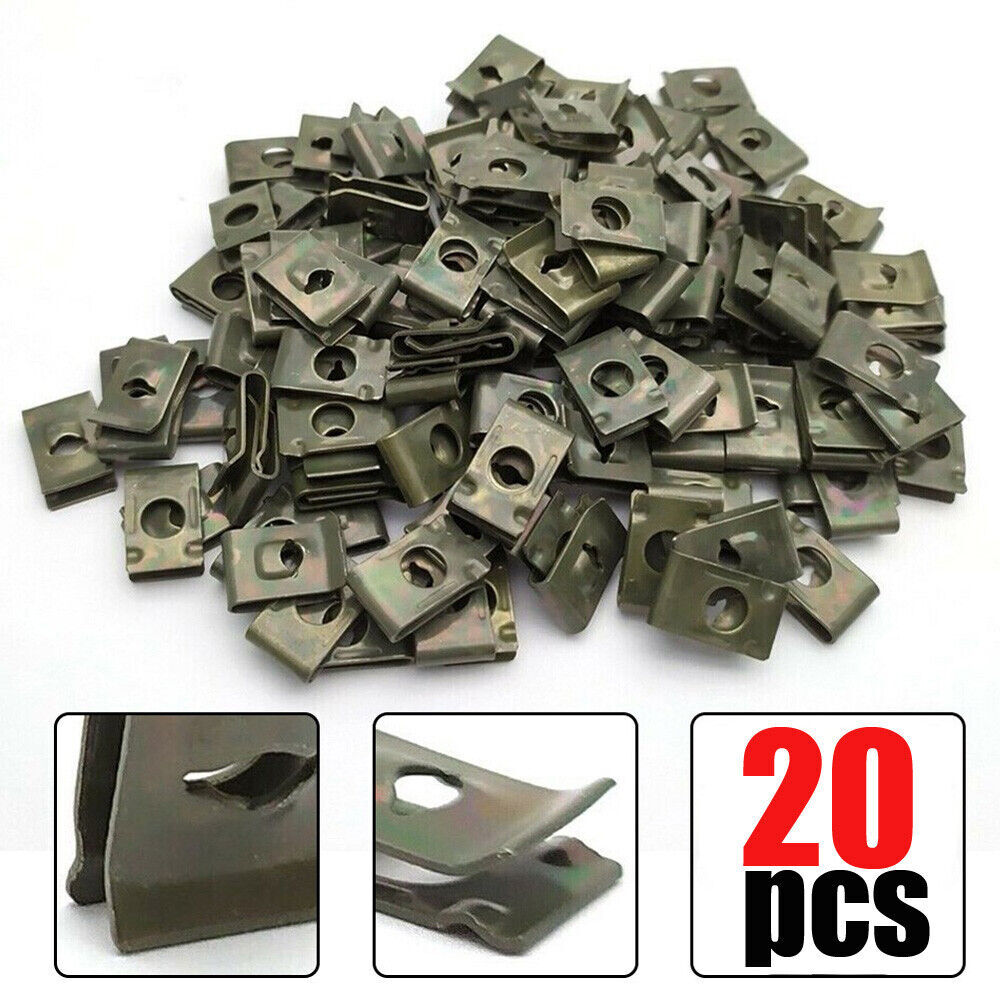 Metal U-Type Clips Accessory For Car Bumper Fender Trim Panel Fastener Universal