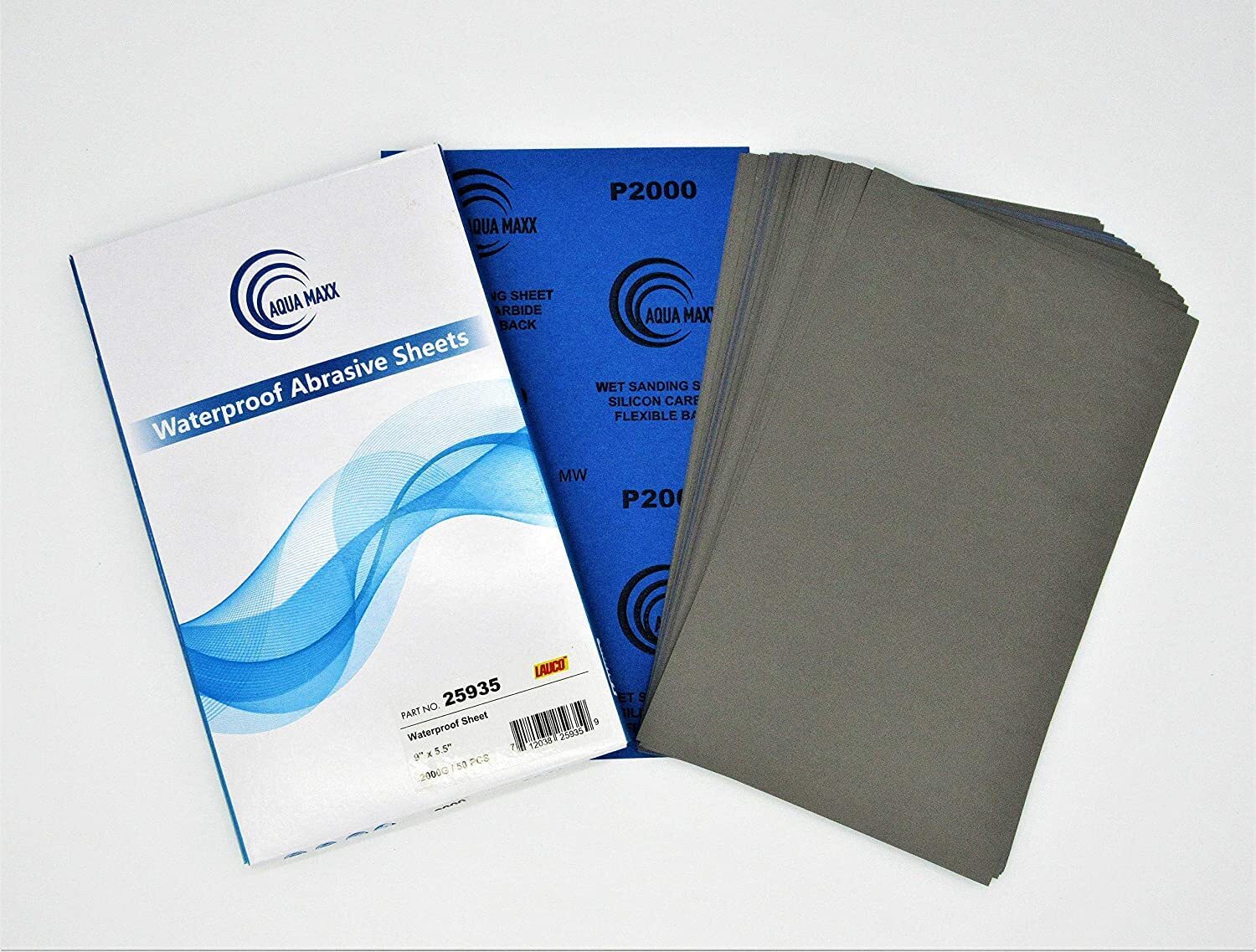 Wet or Dry Sandpaper Finishing Sheets 9×5 inch – 2000 GRIT – Box of 50